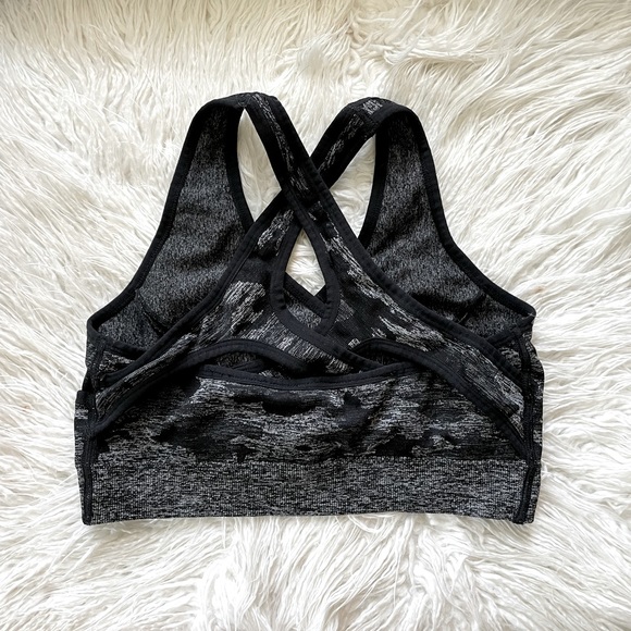 Camo Sports Bra with Surplice Bust and Unique Back Design - Picture 5 of 8